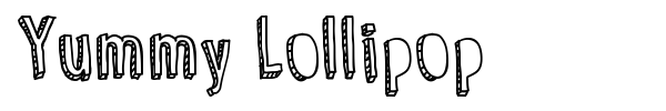 Yummy Lollipop font preview